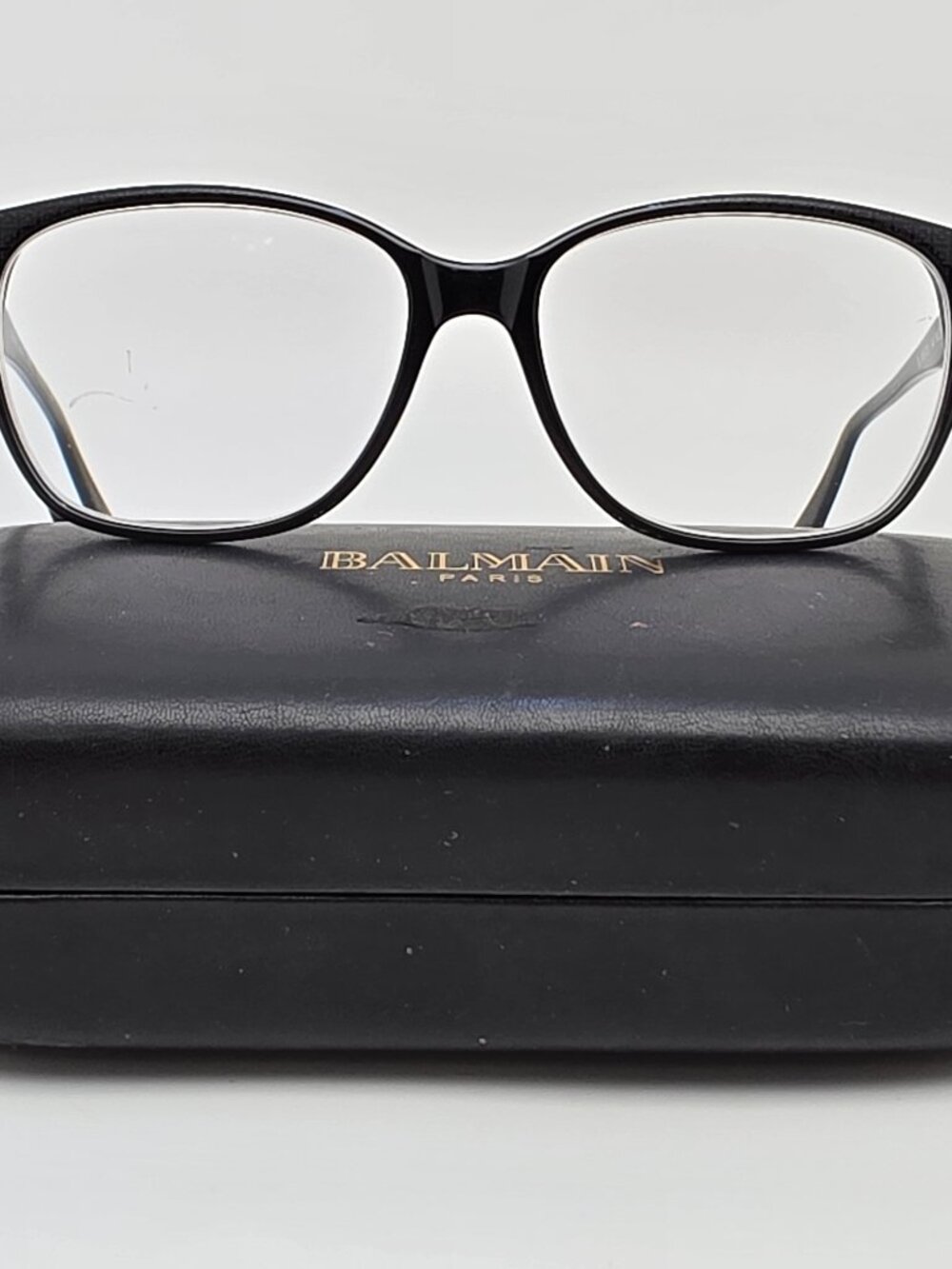 Balmain Paris BL1045 Black Cat Eye Eyeglasses Frame w/Flexhinge and Case France